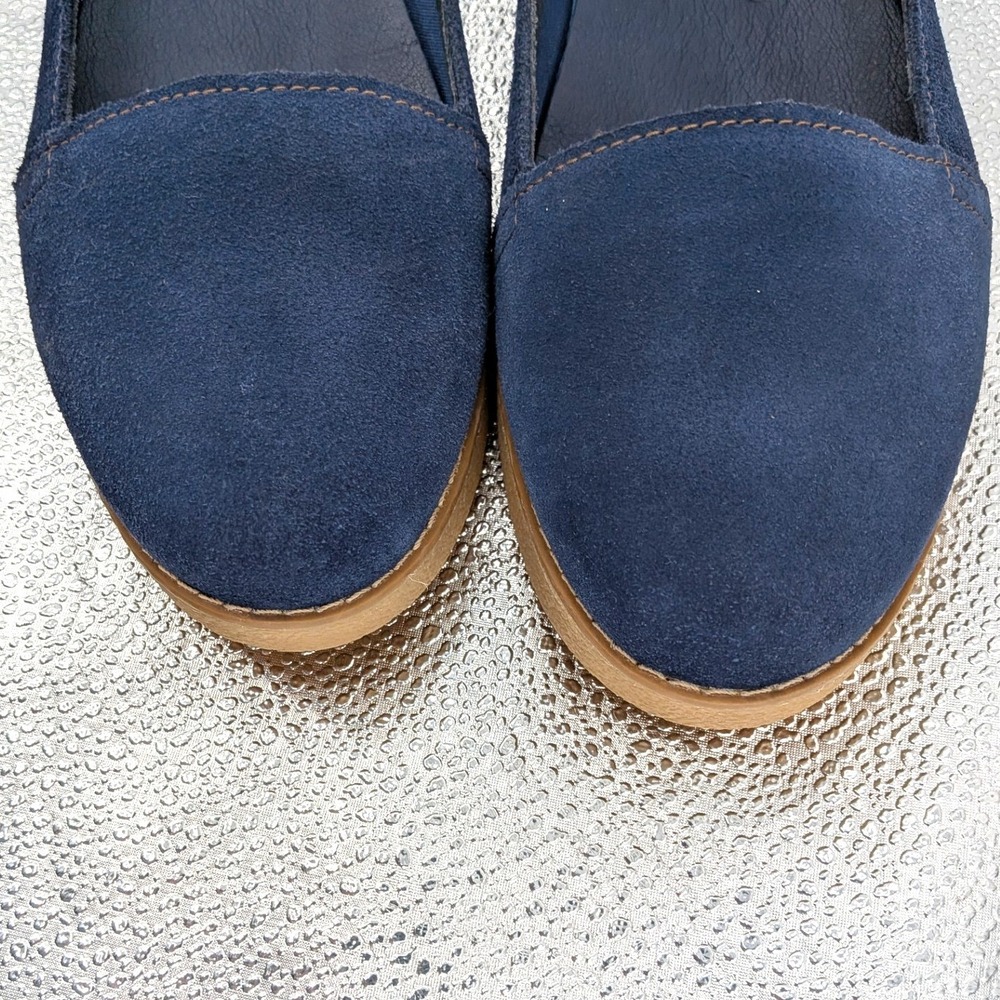 Timberland Suede‎ Slip On Flats Navy Comfort Wedge MirrorFit Shoes Women 9.5 - Picture 7 of 11